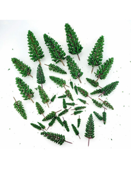 44 Piezas Mini Árboles de Pino Plástico para Diorama 15 cm 44 Piezas Mini Árboles de Pino Plástico para Diorama 15 cm