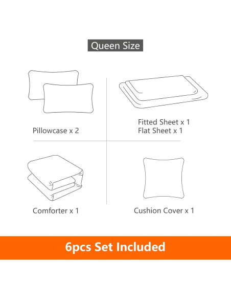 Juego de Ropa de Cama Gamer Z.Jian HOME 6 Piezas Queen Juego de Ropa de Cama Gamer Z.Jian HOME 6 Piezas Queen