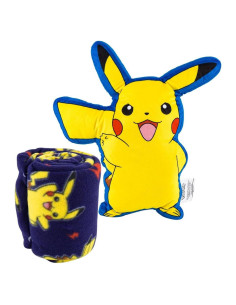 Conjunto de Viaje Pikachu NORTHWEST - Manta 101.6x127 cm y Peluche 38.1 cm
