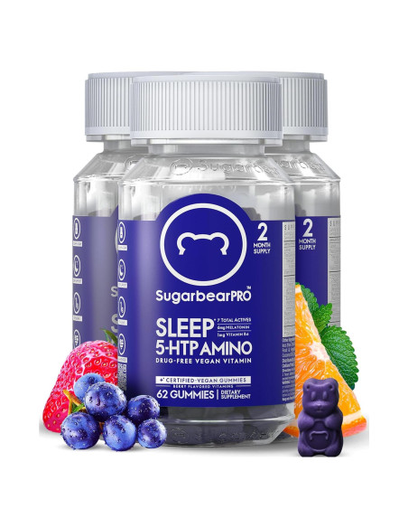 Gomitas de Sueño Sugarbear 6 meses Melatonina 6mg Veganas Gomitas de Sueño Sugarbear 6 meses Melatonina 6mg Veganas