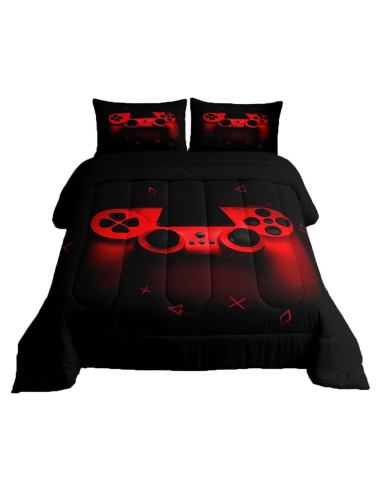 Juego de Edredón Gamer Erosebridal Individual Microfibra