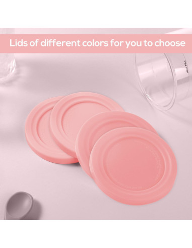 4 Tapas de Silicona para Tazas de Helado Lasuroa 11.5 cm