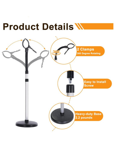Soporte para Secador de Pelo Erytlly Ajustable 360