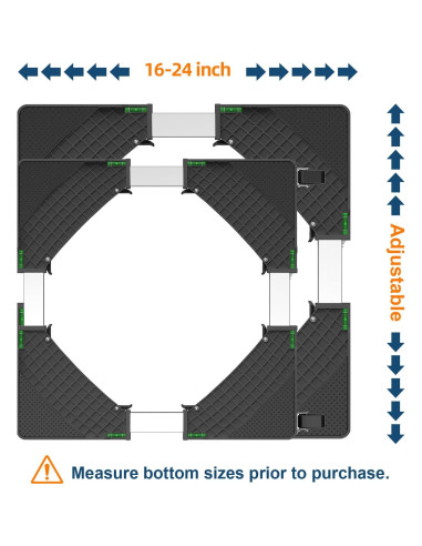 Soporte Ajustable para Mini Nevera HQO LOVL 40.64-60.96 cm Negro