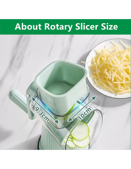 Rallador Rotatorio 5 en 1 AYUBOC Verde Menta Acero Inoxidable Rallador Rotatorio 5 en 1 AYUBOC Verde Menta Acero Inoxidable
