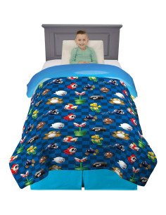 Edredón Reversible Franco Kids Microfibra Super Mario 218x182 cm 2