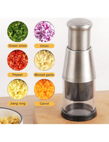 Picador Manual de Alimentos Kakalote, Acero Inoxidable 16cm