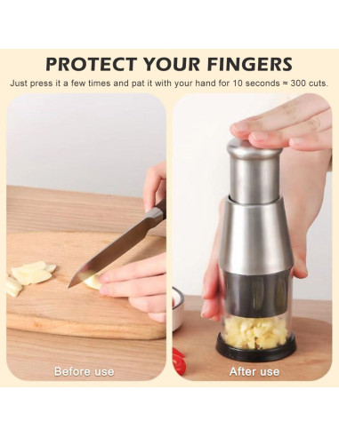 Picador Manual de Alimentos Kakalote, Acero Inoxidable 16cm