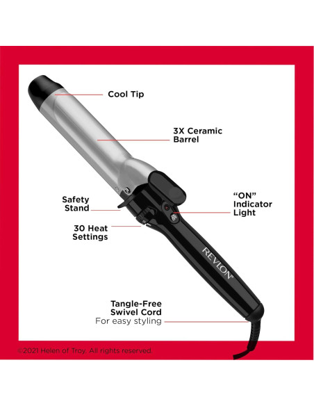 Rizador de Cabello Revlon Perfect Heat 3.81 cm Cerámico Rizador de Cabello Revlon Perfect Heat 3.81 cm Cerámico
