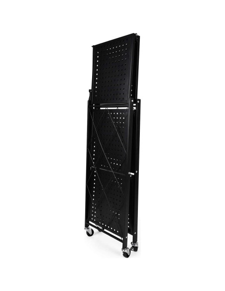 Estante Plegable de 3 Niveles HealSmart, 70.96x33.99x86.05cm, Negro Estante Plegable de 3 Niveles HealSmart, 70.96x33.99x86.05cm, Negro