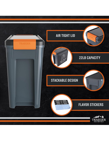 Bin de Almacenamiento de Pellets Traeger BAC637 9,98 kg
