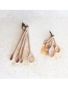Set de 4 Cucharas Medidoras Largas de Madera Creative Co-Op 2