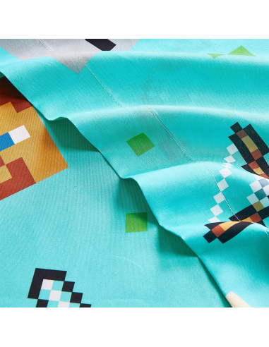 Juego de Ropa de Cama Minecraft Individual - Edredón, Sábanas y Funda