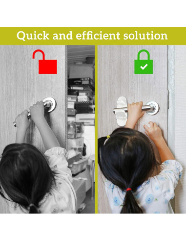 Bloqueo de Palanca de Puerta para Bebés - 4 Unidades - ABS