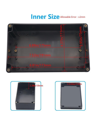 Caja de Proyecto Impermeable Otdorpatio 20x12x7.5cm IP67