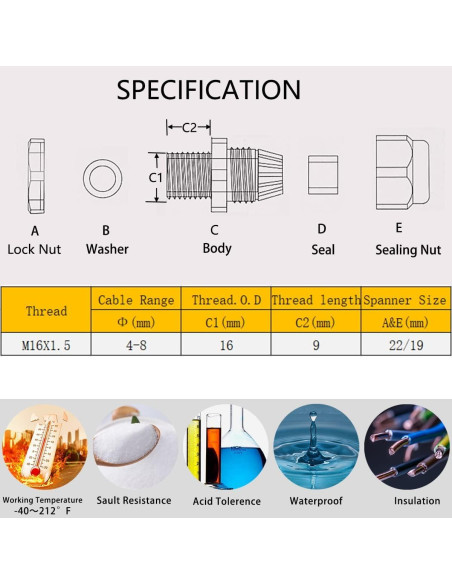 Caja de Proyecto Impermeable Otdorpatio 20x12x7.5cm IP67 Caja de Proyecto Impermeable Otdorpatio 20x12x7.5cm IP67