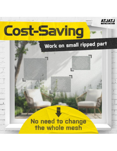 Cinta de reparación ATJATJ 5 cm x 9.14 m negra para pantallas