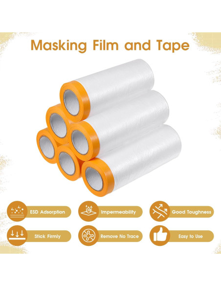 6 Rollos de Película Protectora Adhesiva Bruislard 150cm x 20m 6 Rollos de Película Protectora Adhesiva Bruislard 150cm x 20m