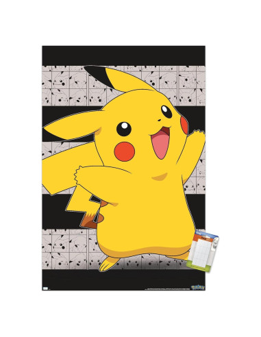 Póster de pared Trends International Pokémon Pikachu 86.4x56.6cm