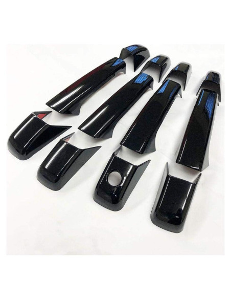Cubiertas de Manijas de Puerta SIZVER 12pcs Negro Brillante Cubiertas de Manijas de Puerta SIZVER 12pcs Negro Brillante