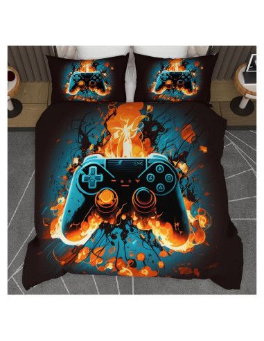 Conjunto de Edredón Completo Cyusri Controlador de Juego 3 Piezas