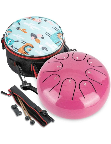 Tambor de Lengua 8 Notas Ubblove 15 cm Acero Rosa Tambor de Lengua 8 Notas Ubblove 15 cm Acero Rosa