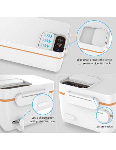 Caja de Almuerzo Autocalentable iafer 1L Blanco Sin Cable