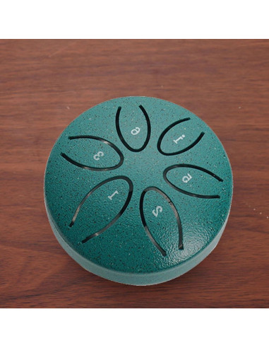 Tambor de Lluvia Hageme 7,62 cm 6 Notas Verde para Meditación