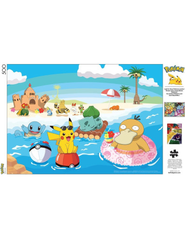 Rompecabezas 500 Piezas Buffalo Games Pokémon Playa 54x38cm