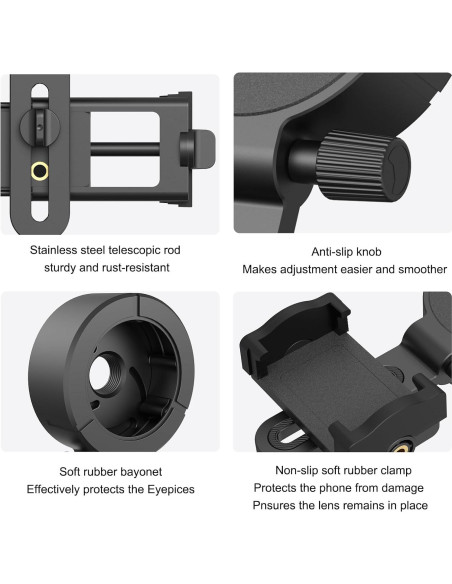 Adaptador Universal para Teléfono Eyeskey - Compatible con Binoculares y Telescopios Adaptador Universal para Teléfono Eyeskey - Compatible con Binoculares y Telescopios