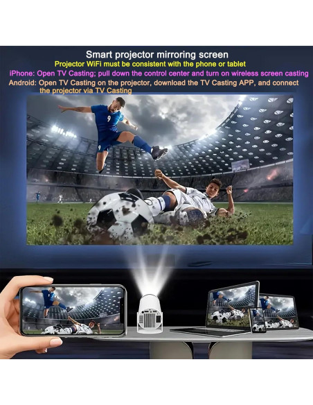 Proyector portátil Amovfilm HY300 4K 1080P WiFi 6 Bluetooth Proyector portátil Amovfilm HY300 4K 1080P WiFi 6 Bluetooth