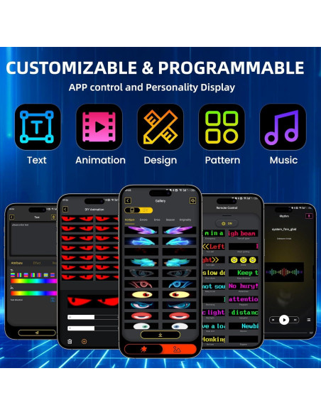 Cartel LED Programable Eachbid 59.4x11.9 cm USB Control APP Cartel LED Programable Eachbid 59.4x11.9 cm USB Control APP
