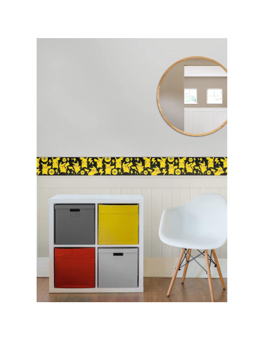 Papel Tapiz Autoadhesivo RoomMates Pikachu Amarillo 4.57m