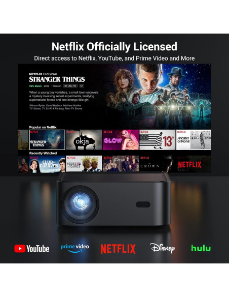 Proyector HAPPRUN 4K Licenciado por Netflix Nativo 1080P Proyector HAPPRUN 4K Licenciado por Netflix Nativo 1080P