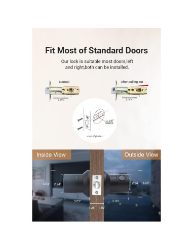 Perilla de Puerta Inteligente Buoan con Huella Dactilar y Teclado