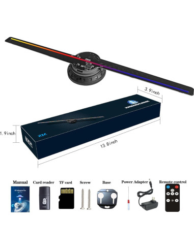 Ventilador Holográfico 3D Missyou 32 cm con Control Remoto
