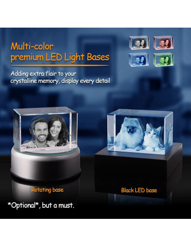 Foto de Cristal 3D Personalizada PD 3DPIXDANCE 8x5 cm