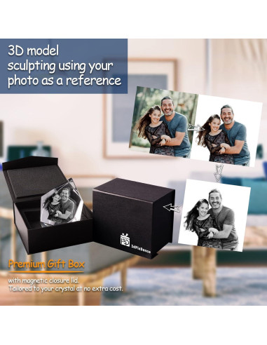 Foto de Cristal 3D Personalizada PD 3DPIXDANCE 8x5 cm