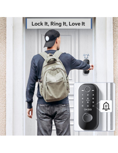 Cerradura Inteligente OKIBB con Huella Dactilar y Wi-Fi