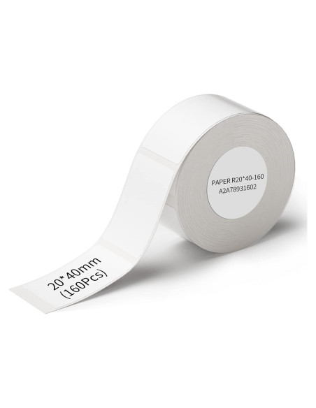 Cinta de Etiquetas NIIMBOT D101 20x40mm 160 Etiquetas Blancas Cinta de Etiquetas NIIMBOT D101 20x40mm 160 Etiquetas Blancas