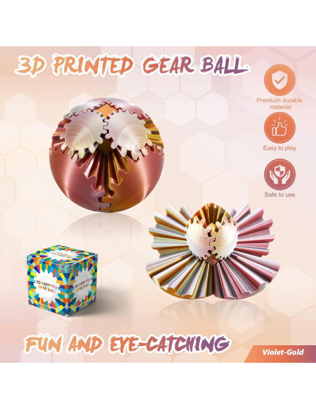 Bola de Engranaje Impresa en 3D Steampunk - Juguete Antiestrés Bola de Engranaje Impresa en 3D Steampunk - Juguete Antiestrés