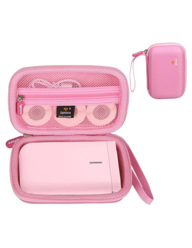 Funda de Viaje Dura Rosa Aproca para NiiMbot D11 y Accesorios