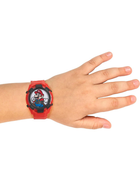 Reloj Digital Iluminado Super Mario para Niños Rojo 14-20.3 cm Reloj Digital Iluminado Super Mario para Niños Rojo 14-20.3 cm