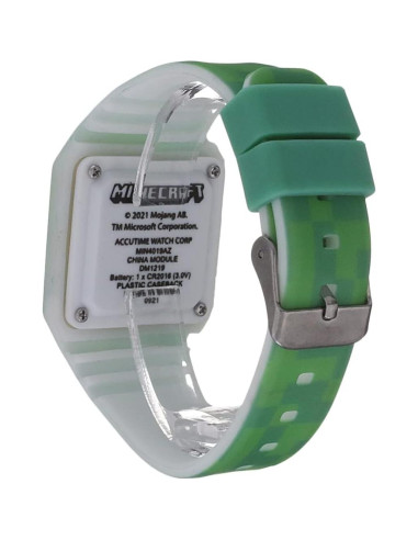 Reloj digital de cuarzo Accutime Kids Minecraft verde