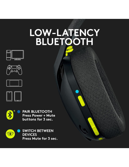 Auriculares Inalámbricos Logitech G435 - 18h Batería, Negro Auriculares Inalámbricos Logitech G435 - 18h Batería, Negro