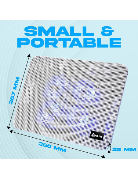 Base de Enfriamiento KLIM Serenity para Laptop 11-15.6" Blanco Base de Enfriamiento KLIM Serenity para Laptop 11-15.6" Blanco