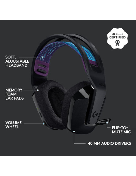Auriculares Inalámbricos Logitech G535 para Juegos - Negro Auriculares Inalámbricos Logitech G535 para Juegos - Negro