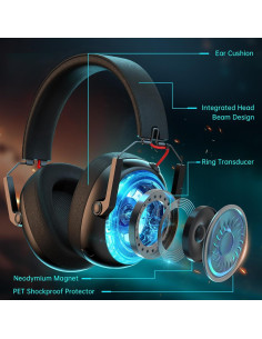 Auriculares Gaming Inalámbricos KAPEYDESI Capitán 600 - Negro 2