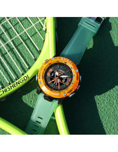 Reloj digital deportivo MASTOP 8058 verde transparente 50M
