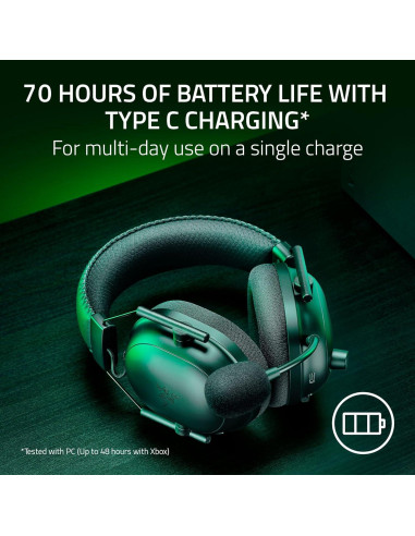 Auriculares Gaming Inalámbricos Razer BlackShark V2 Pro - 50mm - Negro